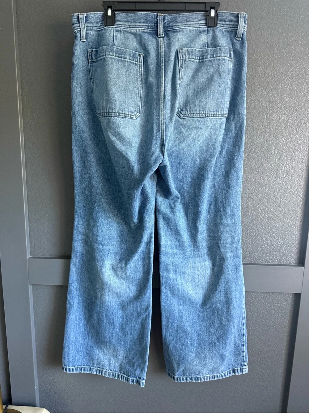 ROUJE X J.CREW • Marin high-rise flare jean patch pockets - size 32